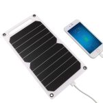 Panel solar portátil con salida USB para cargar dispositivos en campismo y emergencias