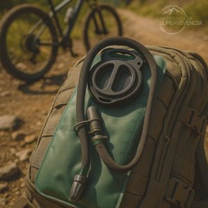 Vejiga de agua 2.5L con manguera para hidratación en campismo, ciclismo y mochila táctica