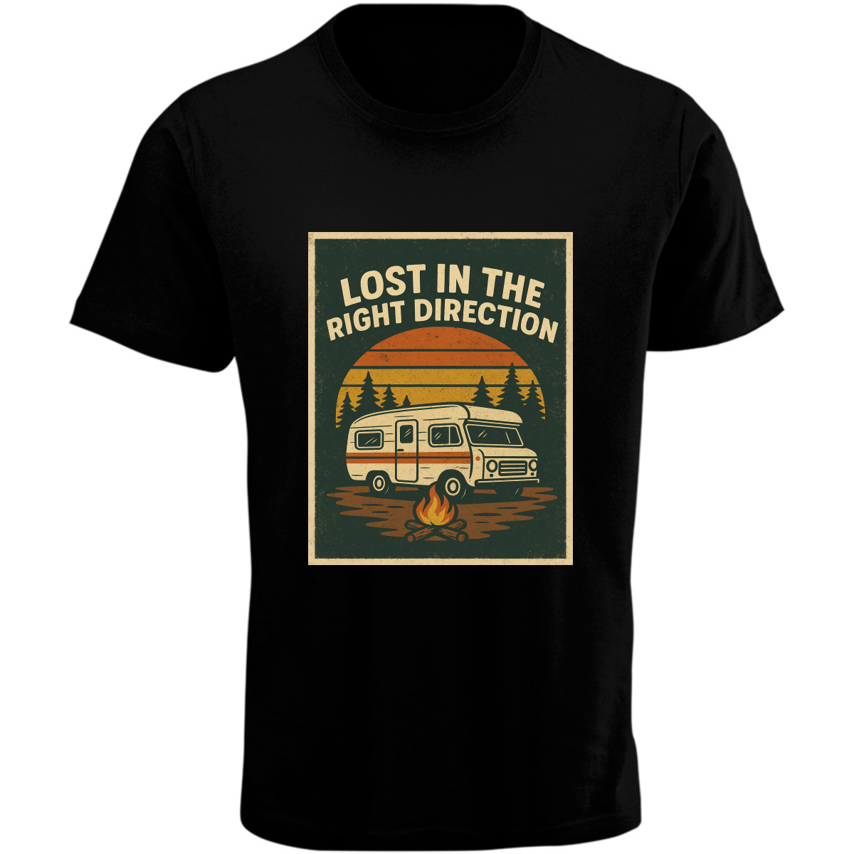 Playera retro estilo camper vintage para amantes de la naturaleza, campismo y senderismo
